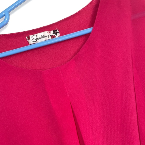 Speechless blouse dress pink top and striped skirt - Picture 4 of 5